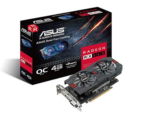 ASUS Radeon RX 560 4GB EVO OC Edition GDDR5 Graphics Card