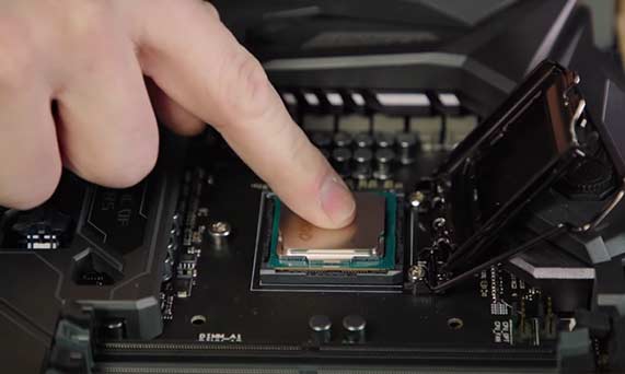 install the processor in the socket