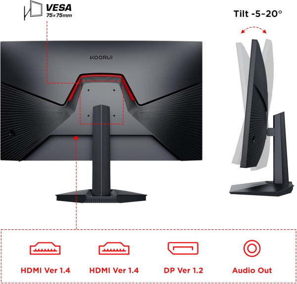 Koorui 24-inch IPS Gaming Monitor - Image 2