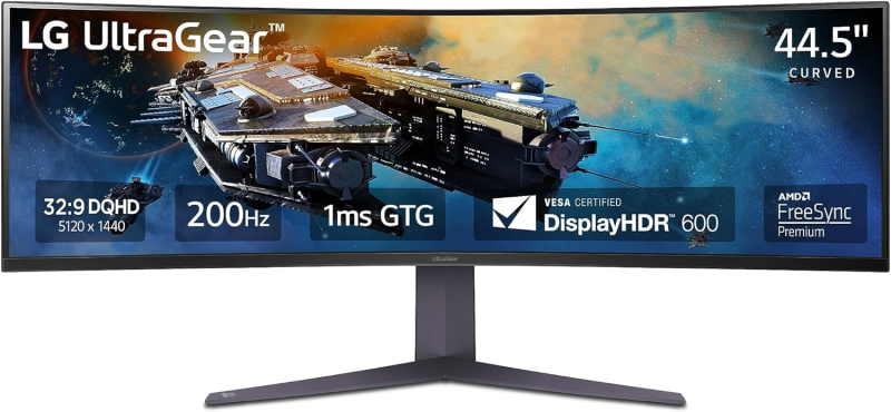 LG UltraGear QHD 45-Inch Curved Gaming Monitor 