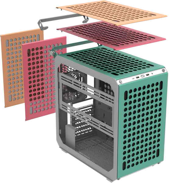 Cooler Master QUBE 500 Flatpack Macaron ATX Case - Image 3