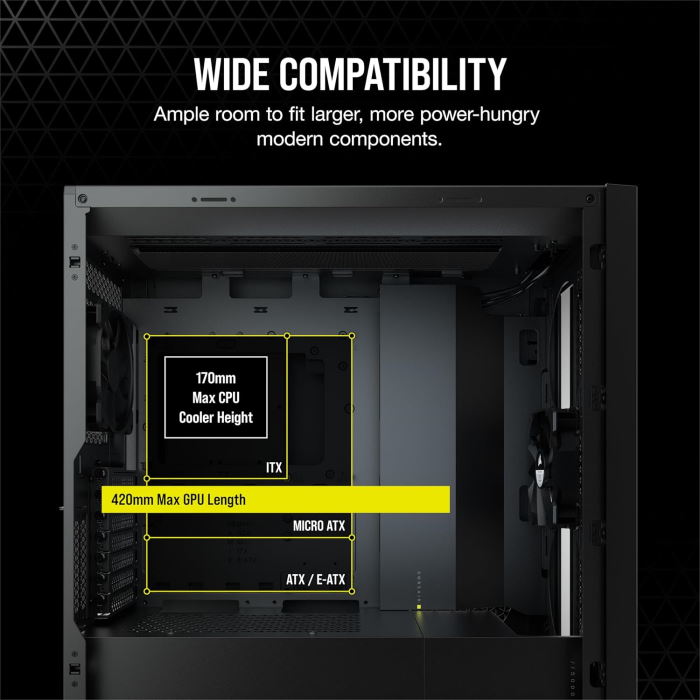 Corsair 5000D Airflow Tempered Glass Mid-Tower PC Case - Image 4