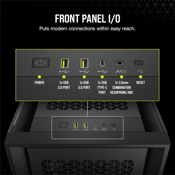 Corsair 5000D Airflow Tempered Glass Mid-Tower PC Case - Image 3