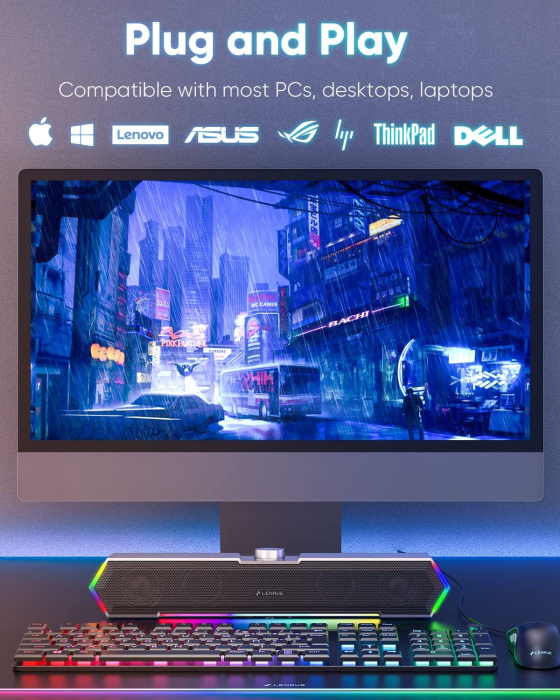 LENRUE G11 Computer Speakers for Desktop - Image 2