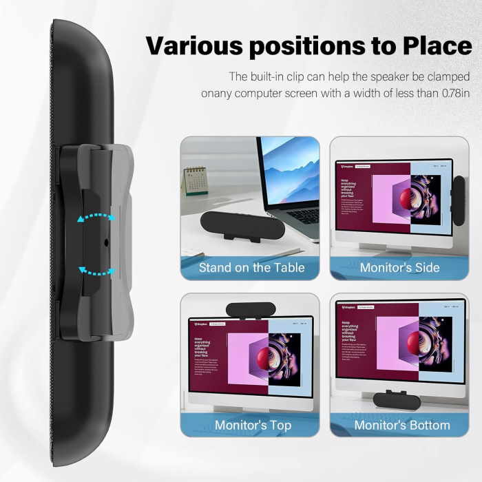 LXTNFU Computer Speakers for Desktop Monitor - Image 2