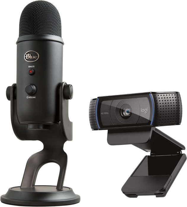 Logitech C920x HD Pro Webcam/Blue Yeti USB Microphone Combo