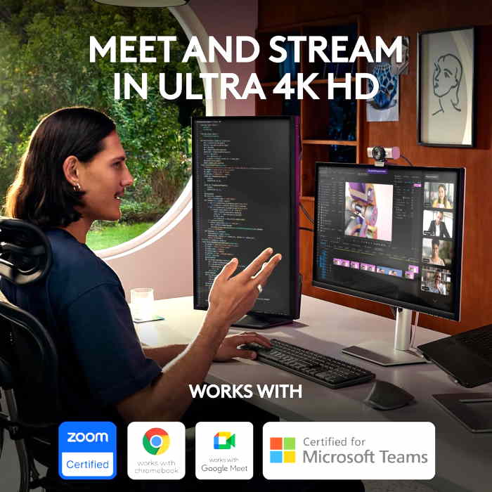 Logitech MX Brio Ultra HD 4K Collaboration and Streaming Webcam - Image 5