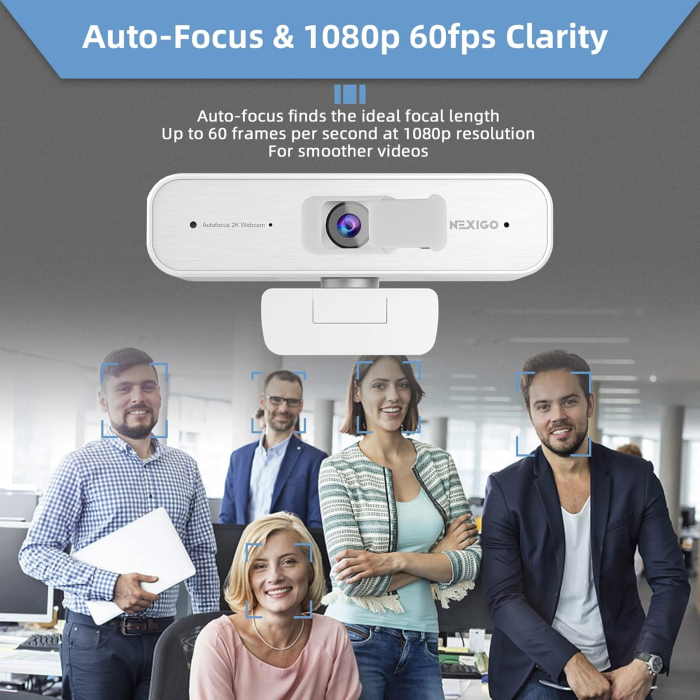 NexiGo N940P (Gen 2) 2K Zoomable Webcam with Remote - Image 3