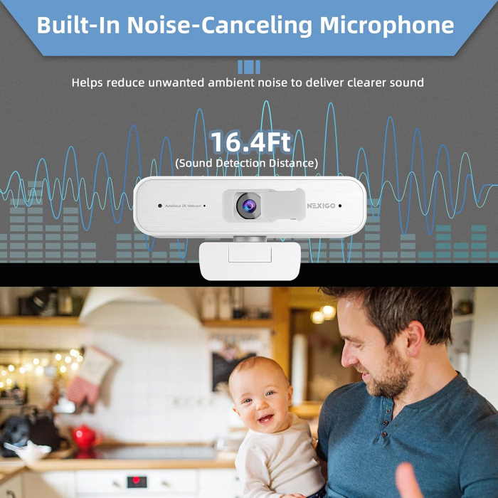 NexiGo N940P (Gen 2) 2K Zoomable Webcam with Remote - Image 2