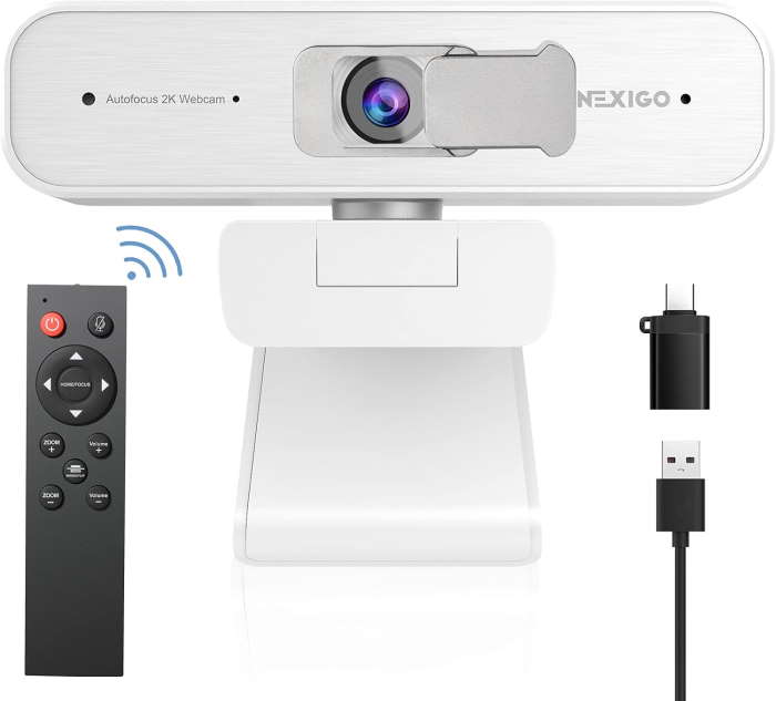NexiGo N940P (Gen 2) 2K Zoomable Webcam with Remote