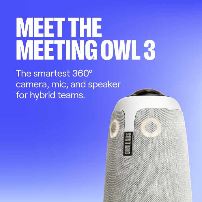 Owl Labs Meeting Owl 3 HD 360° 1080pConference Room Camera - Image 2
