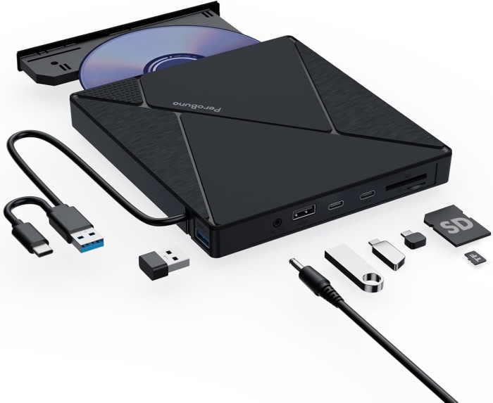 PeroBuno External CD DVD Drive
