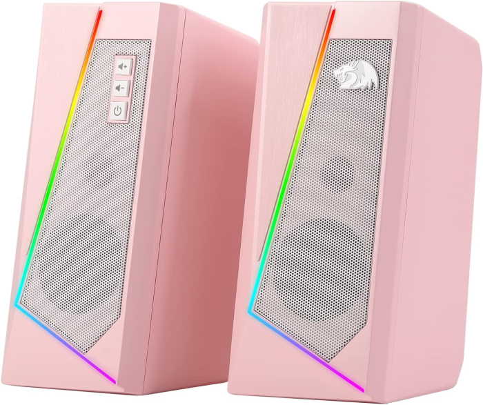 Redragon GS520 RGB Desktop Speakers (Pink)