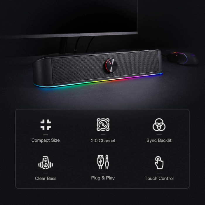 Redragon GS560 RGB Desktop Soundbar - Image 3