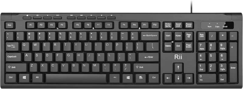 Rii RK907 Ultra-Slim Compact Wired Keyboard 