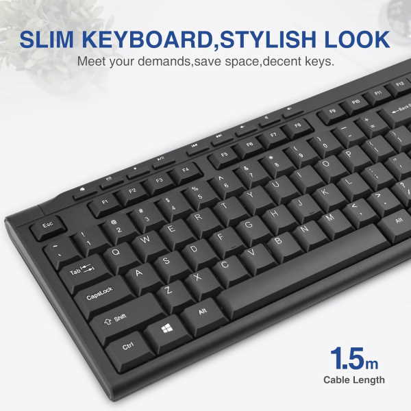 Rii RK907 Ultra-Slim Compact Wired Keyboard  - Image 2