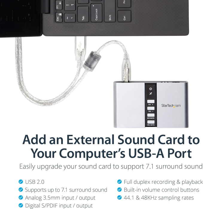 StarTech.com 7.1 USB External Sound Card - Image 2