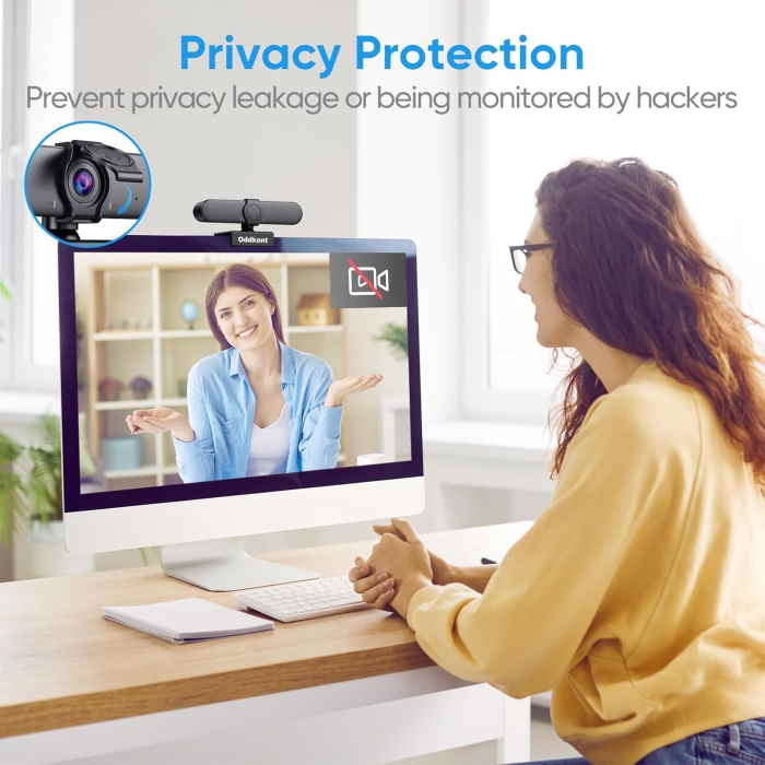 Oddkont Full HD 1080P Webcam with Microphone - Image 2