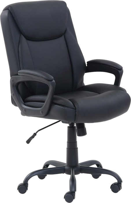 Amazon Basics Classic Puresoft PU Padded Mid-Back Height Adjustable Office