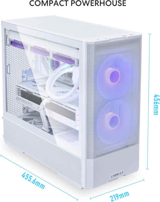 Lian Li LANCOOL 207 Compact ATX Case (White) - Image 2