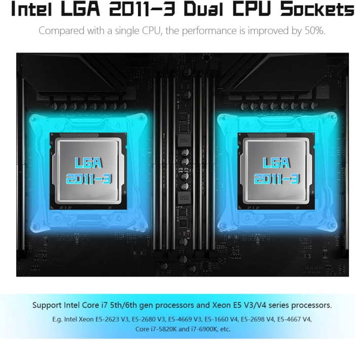 Machinist X99 D8 Dual CPU Motherboard - Image 2