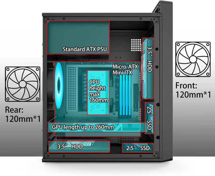 Maquy Micro-ATX PC Case - Image 3