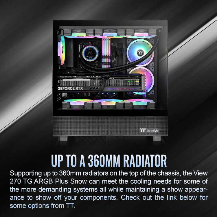 Thermaltake View 270 Plus TG ARGB Black Mid Tower - Image 4