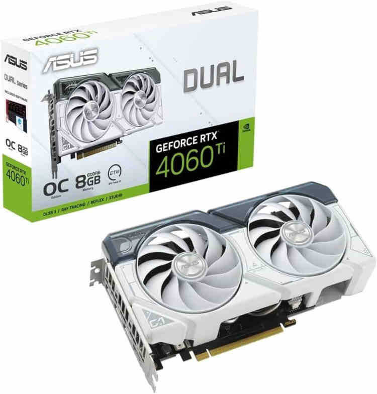 ASUS Dual GeForce RTX 4060 Ti White OC Edition