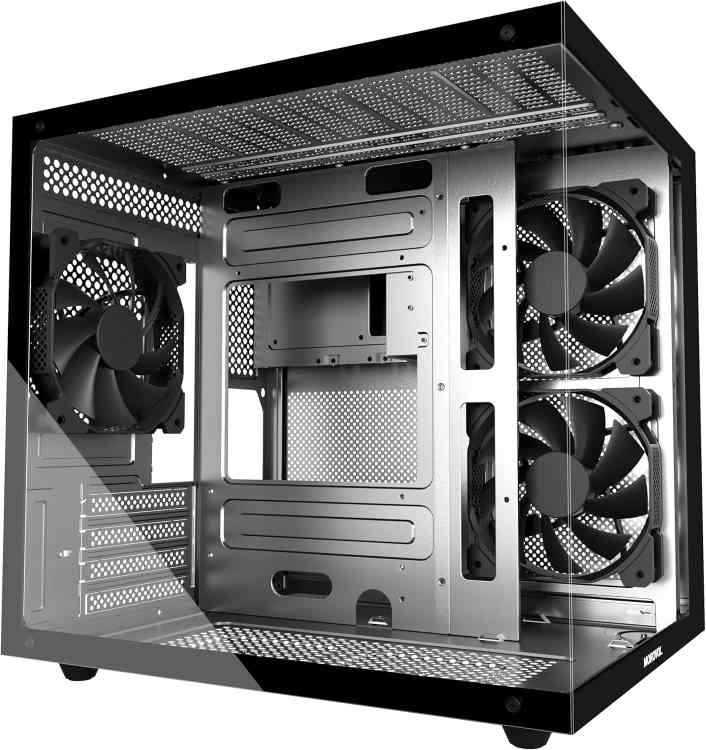 Morovol 270° Panoramic Tempered Glass Panel Gaming PC Case