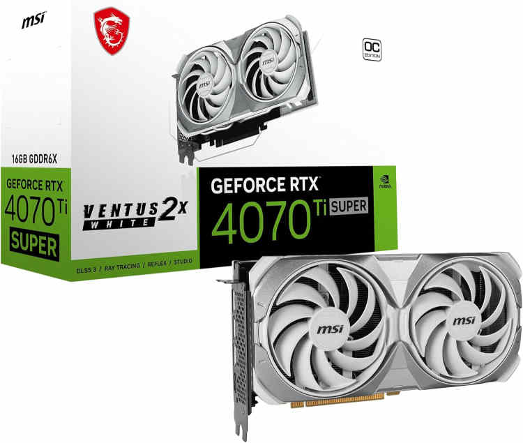 MSI Gaming RTX 4070 Ti Super Ventus 2X White OC