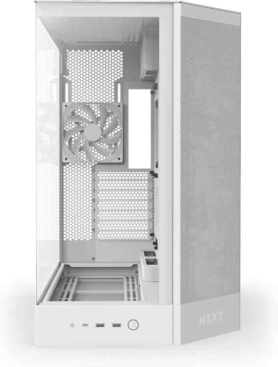 NZXT H9 Flow Dual-Chamber ATX Mid-Tower PC Case (White) - Image 2