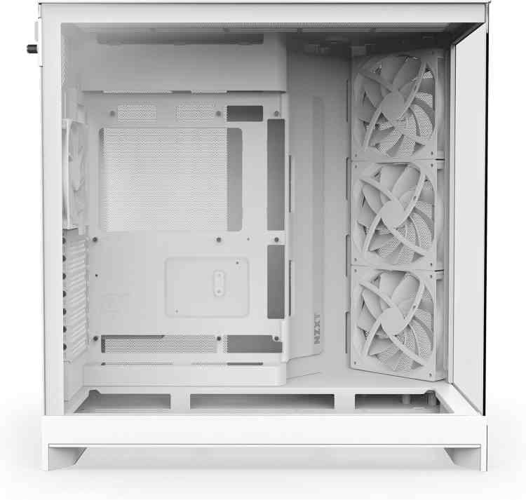 NZXT H9 Flow Dual-Chamber ATX Mid-Tower PC Case (White) - Image 4