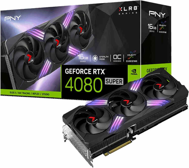 PNY GeForce RTX 4080 Super XLR8 Gaming Verto Epic-X RGB OC Triple Fan