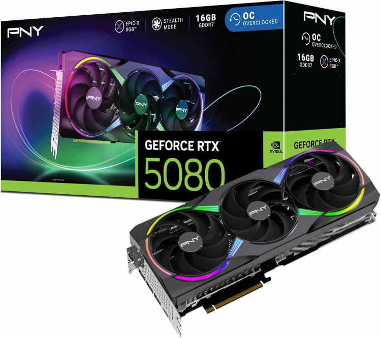 PNY NVIDIA GeForce RTX 5080 Epic-X ARGB OC
