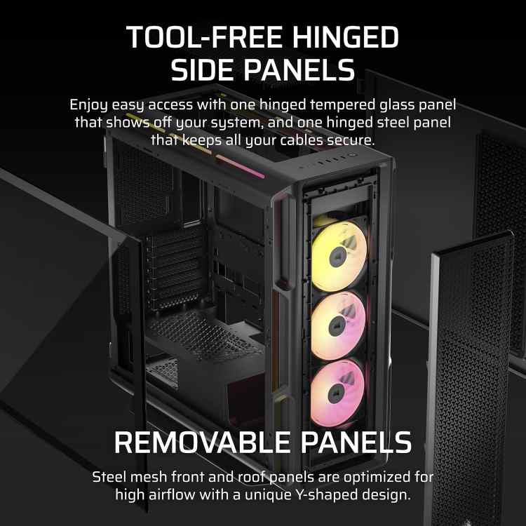 Corsair iCUE Link 5000T LX RGB Mid-Tower ATX PC Case - Image 4