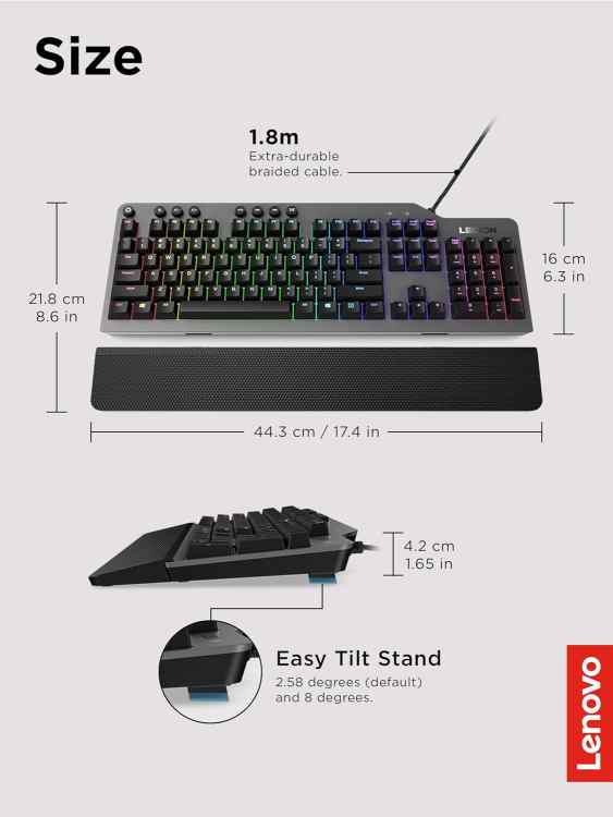 Lenovo GY40T26478 Legion K500 RGB Mechanical Gaming Keyboard - Image 4