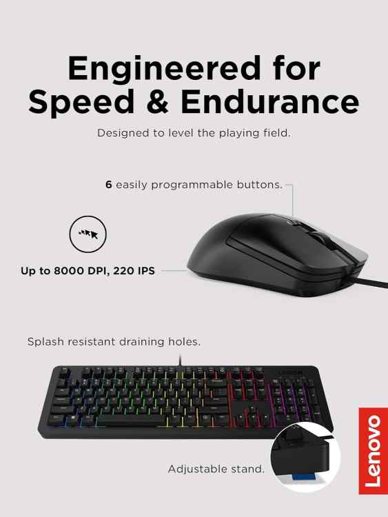 Lenovo Legion KM310 RGB Wired Gaming Keyboard & Mouse Combo - Image 4