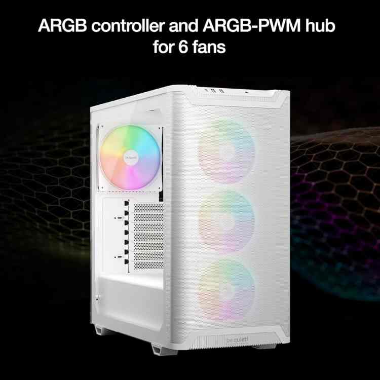 be quiet! Pure Base 501 LX White Mid-Tower ATX Case - Image 3