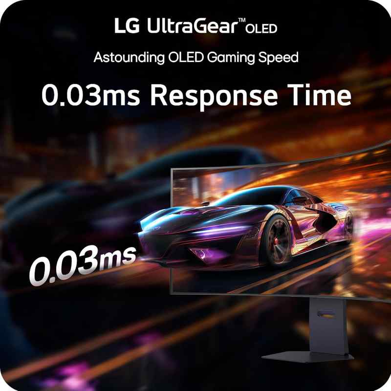 LG 45GX950A-B 45-inch Ultragear WUHD OLED Curved Gaming Monitor - Image 3