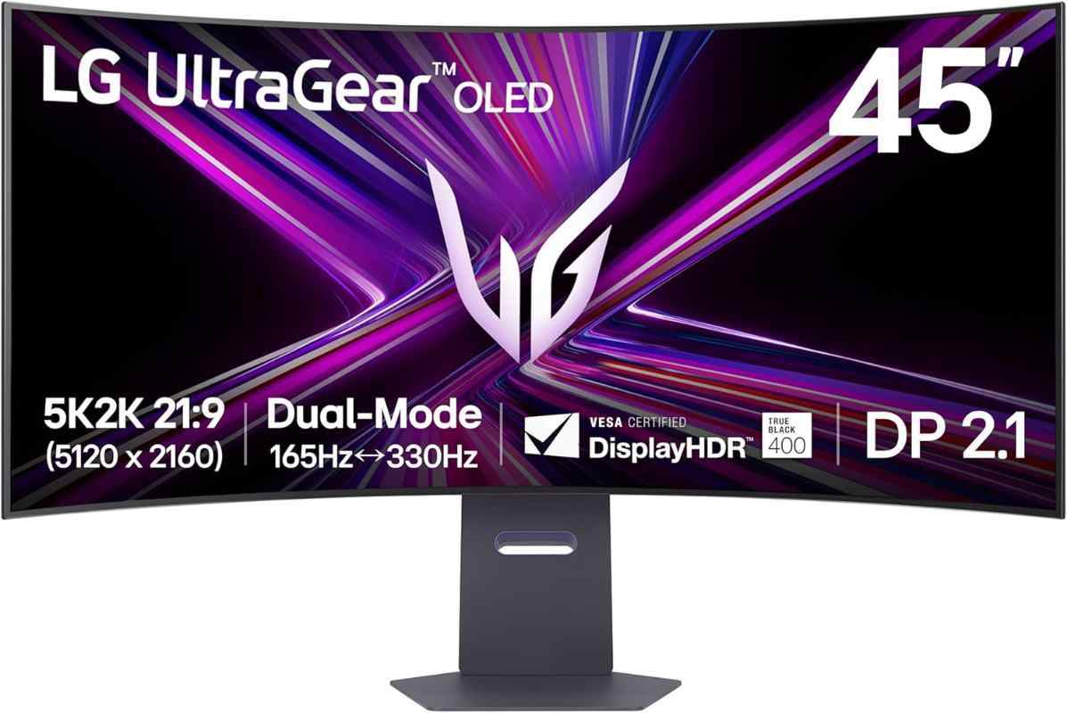LG 45GX950A-B 45-inch Ultragear WUHD OLED Curved Gaming Monitor