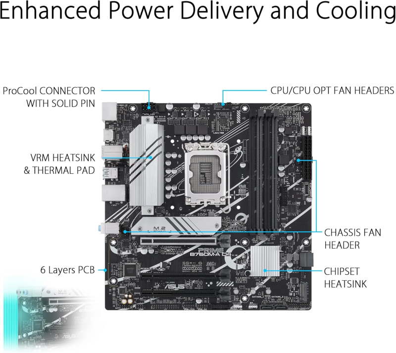 ASUS Prime B760M-A D4 LGA 1700 - Image 3