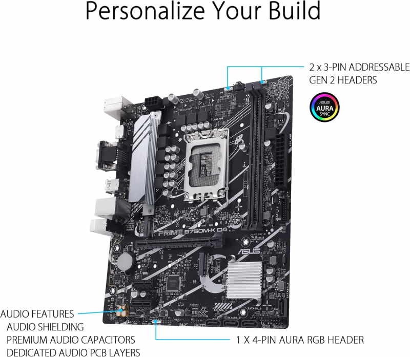 ASUS Prime B760M-K D4 Intel B760 LGA 1700 - Image 2