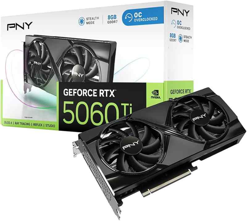 PNY GeForce RTX 5060 Ti OC Dual Fan Graphics Card