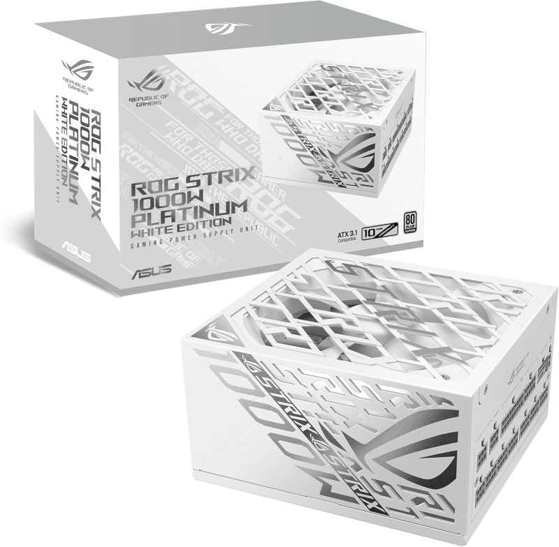 ASUS ROG Strix 1000W Platinum White Edition Fully Modular 80 Plus Platinum Certified