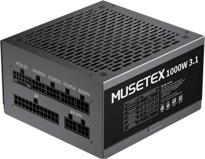 Musetex 1000W Full Modular ATX PSU 80 Plus Gold Certified