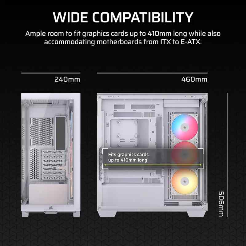 CORSAIR 3500X RS ARGB Panoramic Mid-Tower PC Case - Image 2
