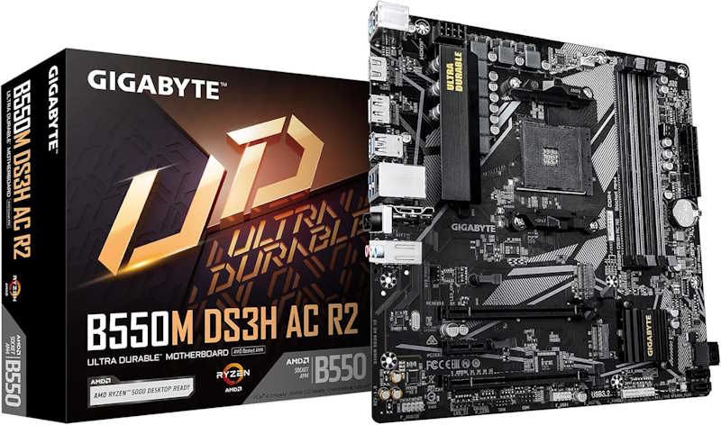 GIGABYTE B550M DS3H AC R2 AMD AM4 Micro-ATX