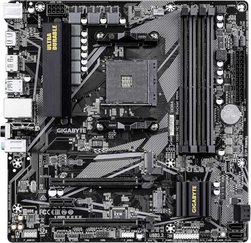 GIGABYTE B550M DS3H AC R2 AMD AM4 Micro-ATX - Image 2