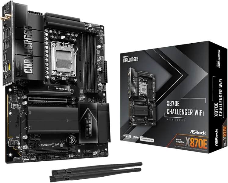 ASRock X870E Challenger Wi-Fi AM5 ATX Motherboard 