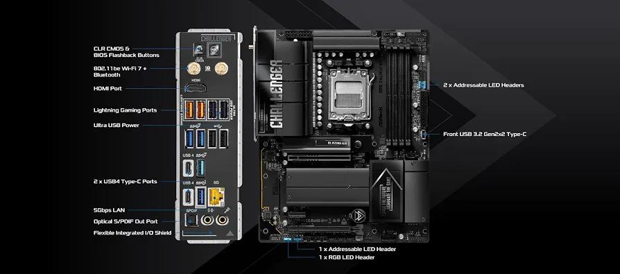 ASRock X870E Challenger Wi-Fi AM5 ATX Motherboard  - Image 3